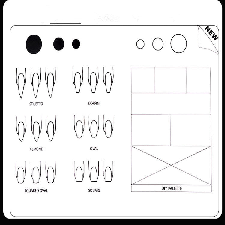 Nail Art Silicone Printing Practice Pad for Beginners DIY Nail Design Equipment