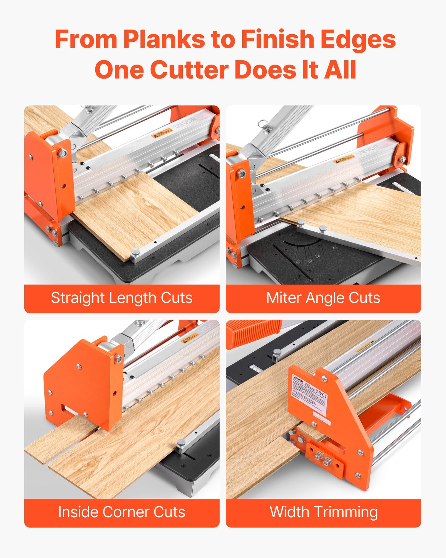 Vinyl Floor Cutter 12 Inch Laminate & Engineered Wood Cutting Tool - Black