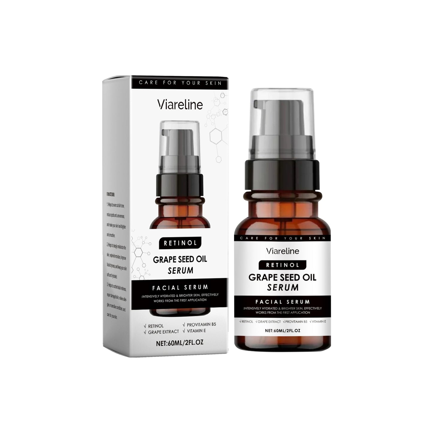 Retinol Facial Serum 60ml - Anti-Aging Skin Care for Brightening & Hydration