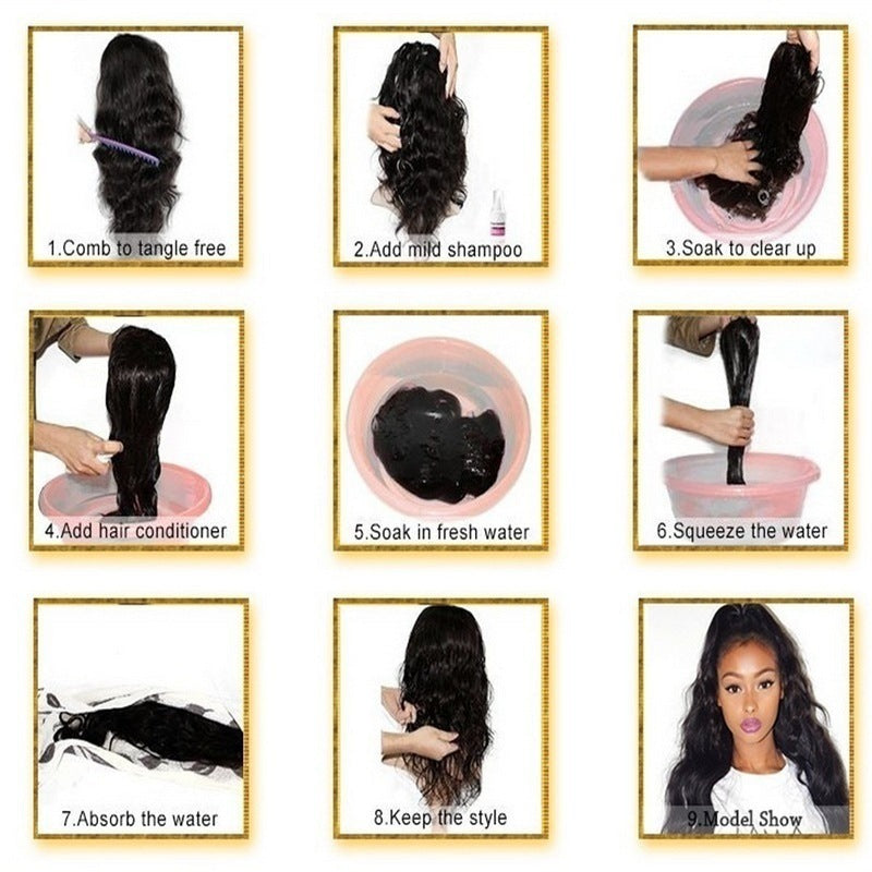 European & American Style Synthetic Wig with Straight Bangs - 60cm, Cosplay Hair