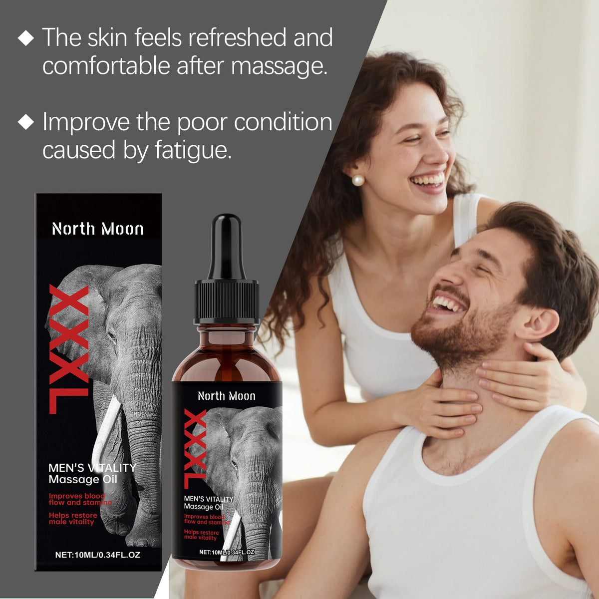 Men's Massage Oil - Nourishing & Lightweight - 10ml