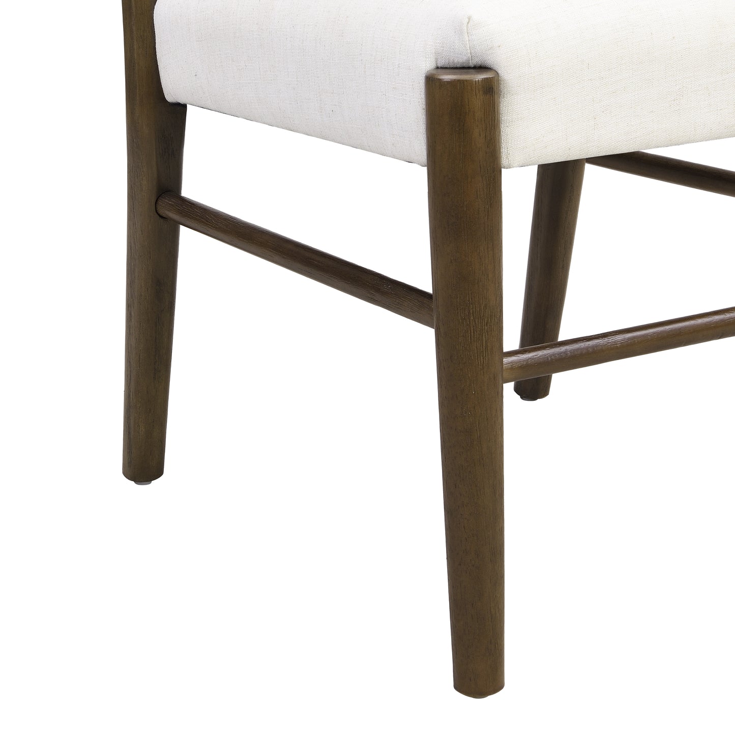 Set of 2 Beige Dining Chairs with Ladder Back Design