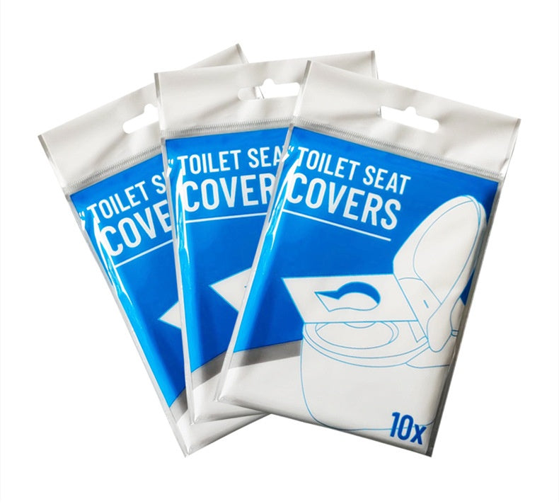 Disposable Portable Toilet Mat 36x42.5cm Blue 10 Pieces Pack