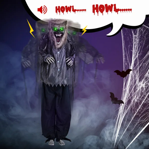 6.9ft Halloween Werewolf Outdoor Decoration with LED Lights