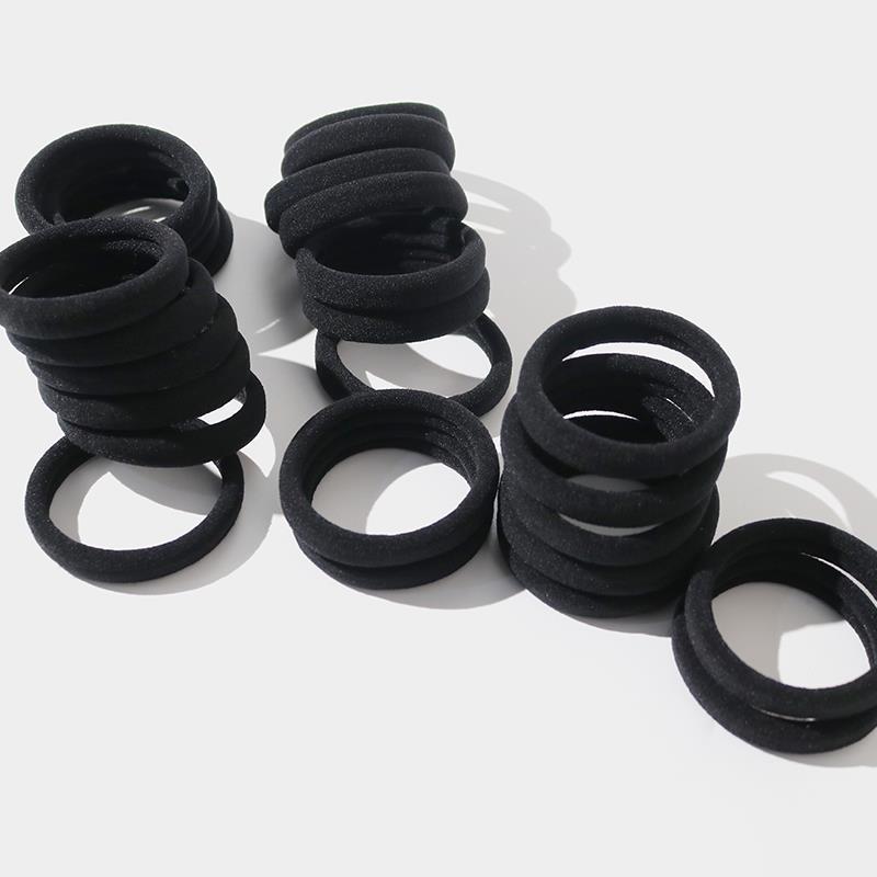 Black Rubber Bands 100 Pack for Kitchen Storage & Organization