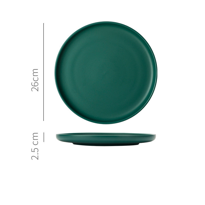 Nordic Ceramic Dinner Plate Set - Household Kitchen Flatware