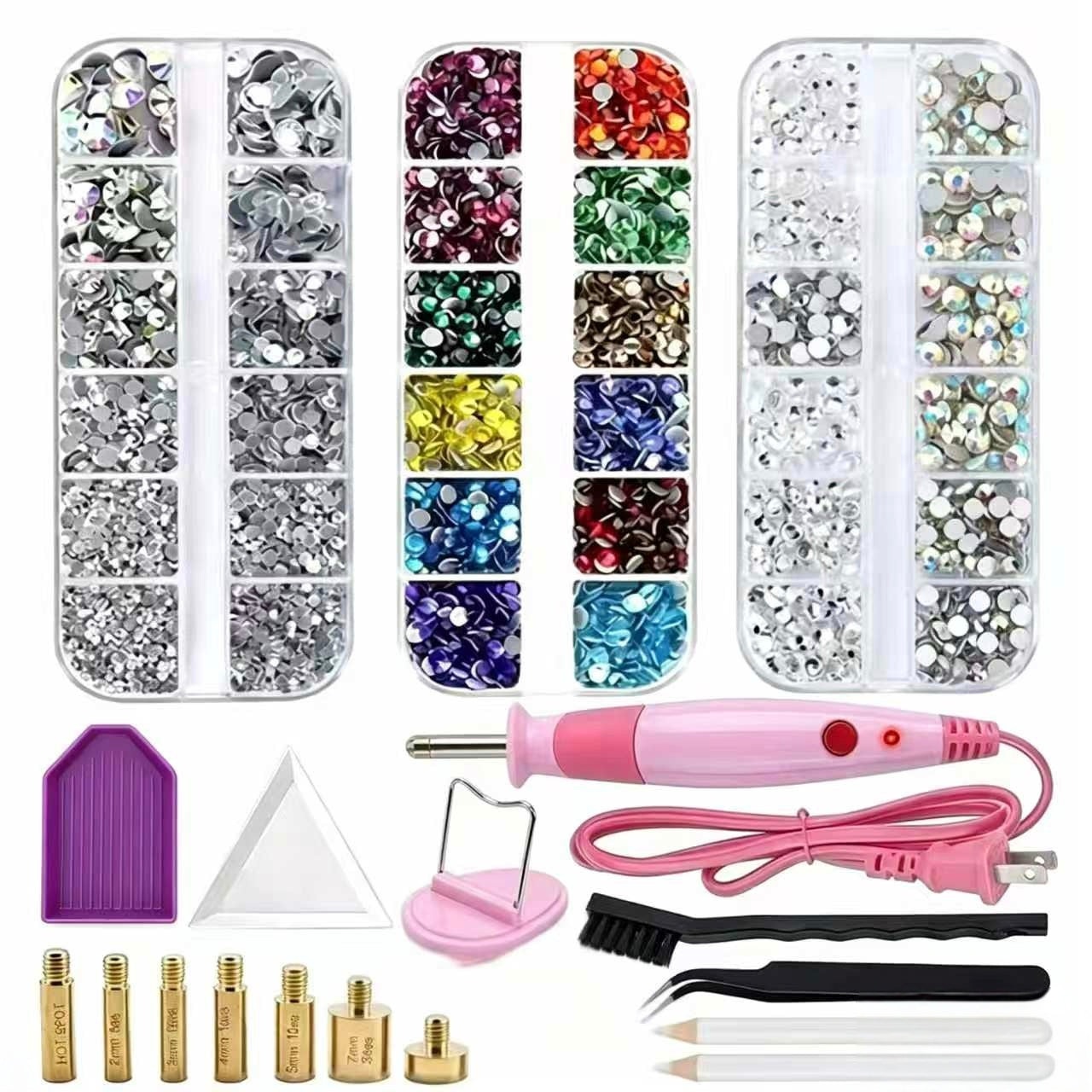 Diamond Stamping Pen for Nail Art & Crafting - Pink Electrical Outlet