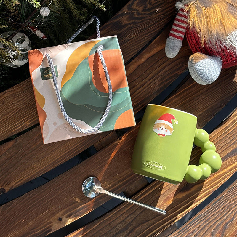 Christmas Pet Ceramic Mug Gift Set - Cute Holiday Water Cup with Gift Box