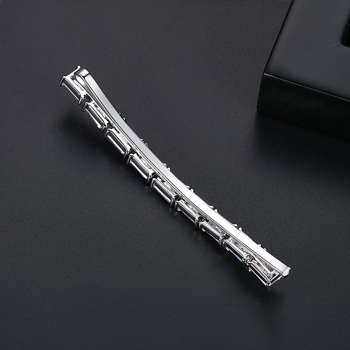 Zircon Bobby Hair Clip - Square Design