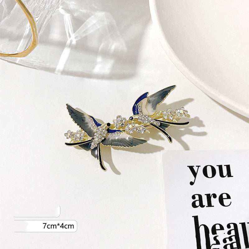Rhinestone Swallow Tassel Hairpin Clip