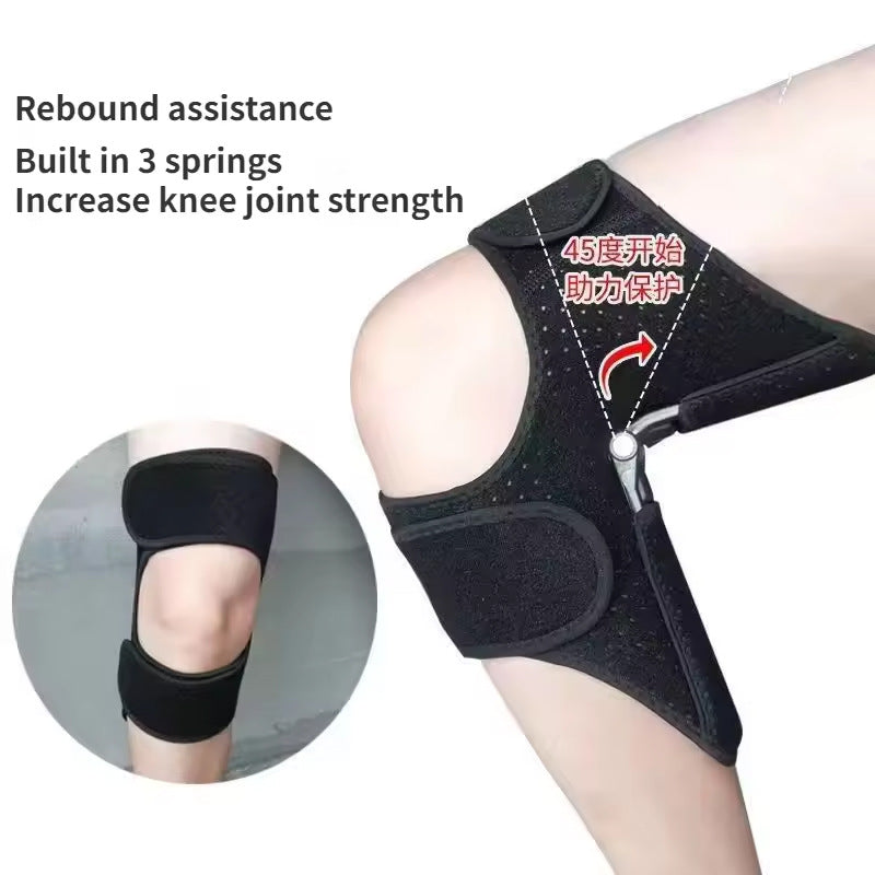 Knee Support Brace for Adults – Black, Single with Strap