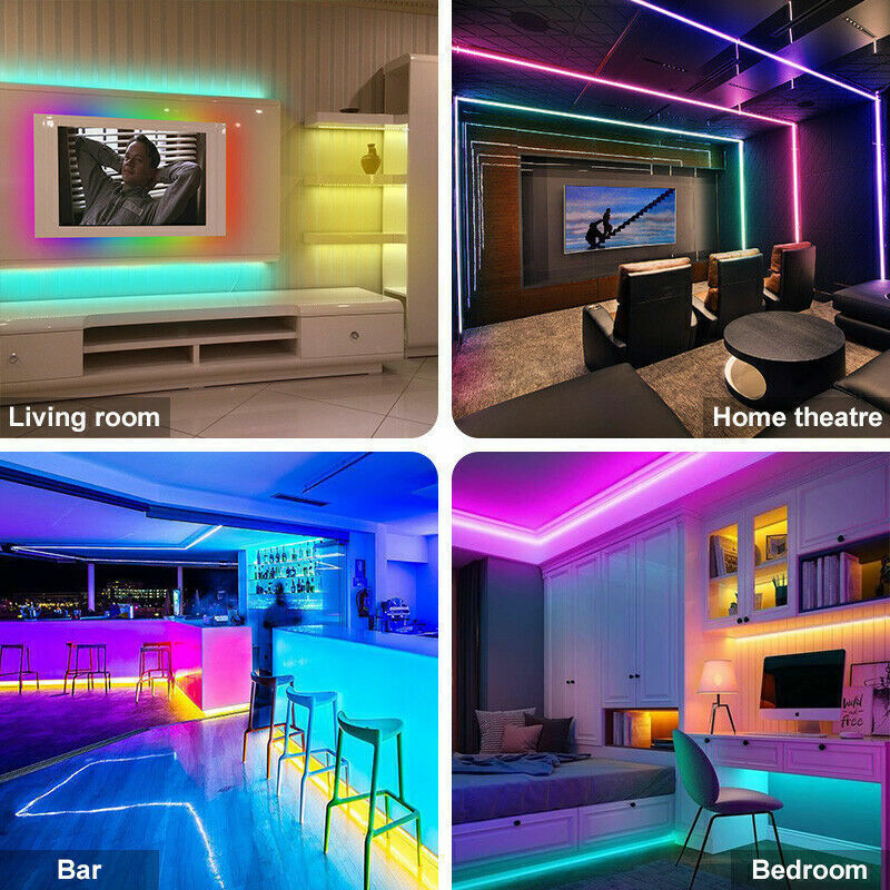 RGB LED Strip Lights Bluetooth Remote Control TV Backlighting 5-20m