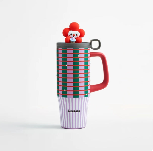 Insulated Travel Mug with Handle - Stainless Steel, Multiple Colors & Capacity