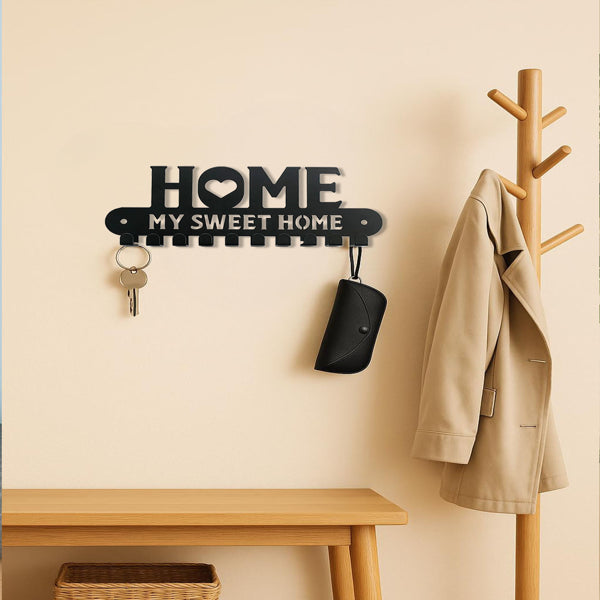 2-in-1 Halloween & Christmas Wall Key Holder with Iron Hooks