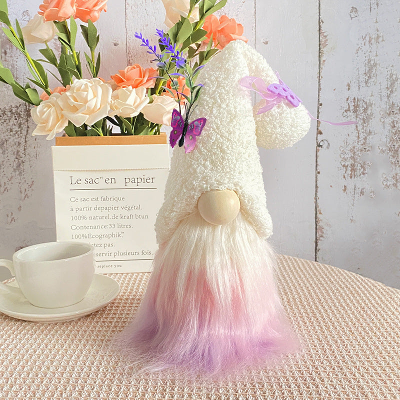 Lavender Plush Doll C1 27 Butterfly Faceless Festival Ornament