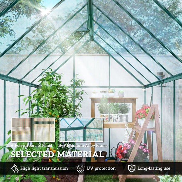 Robust Greenhouse with UPF 50+ Panels and Adjustable Vents