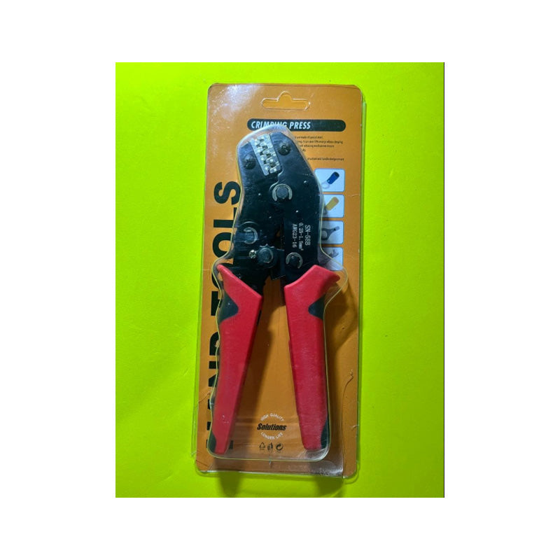 Red Crimping Pliers for Wire Terminals and Connectors - Hand Tool