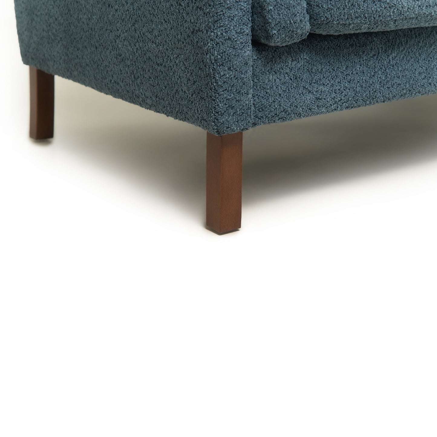 Modern Chenille Fabric Loveseat Sofa - Blue, 58.27 Inches