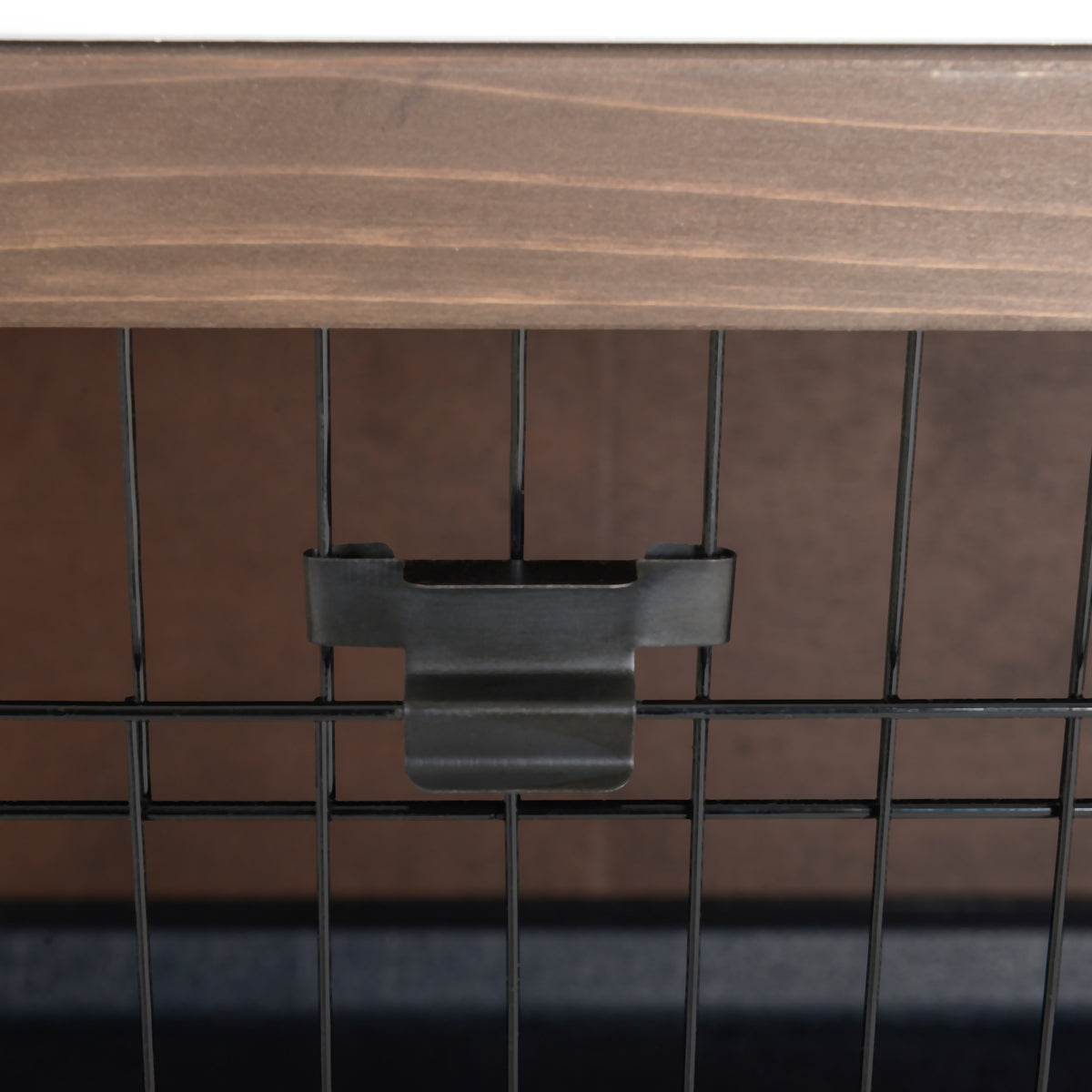 Wooden Rabbit Hutch with Dividers and Asphalt Roof - Small Animal Cage