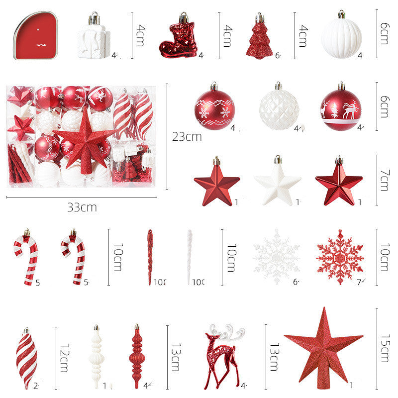 Christmas Decoration Ball Set - Gold and White Holiday Ornaments