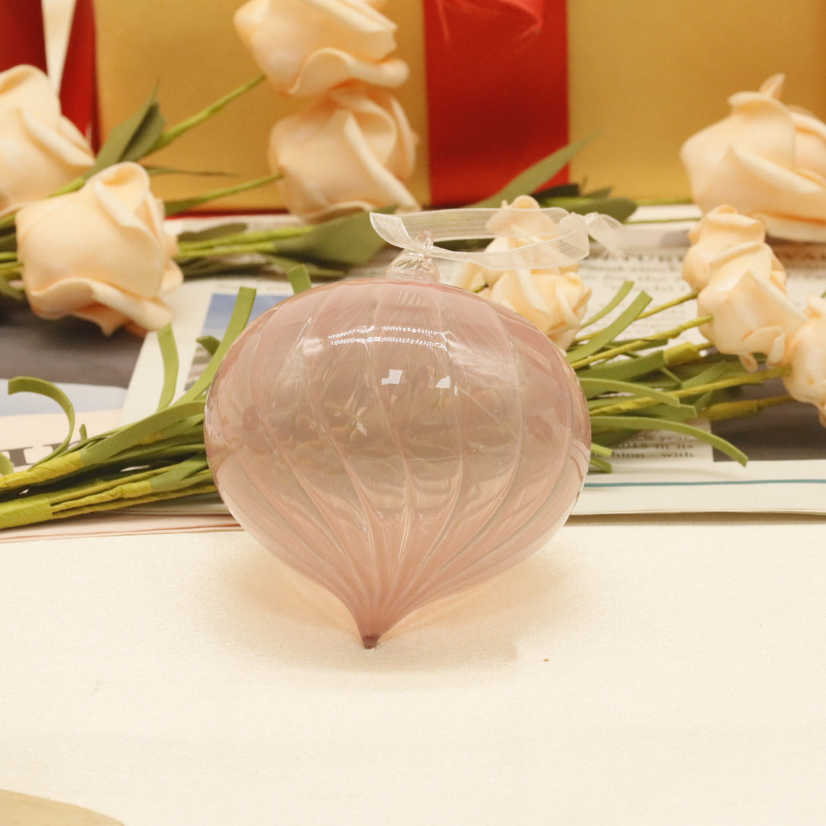 Hand-Ground Transparent Glass Pendant Light - Home Office Decor