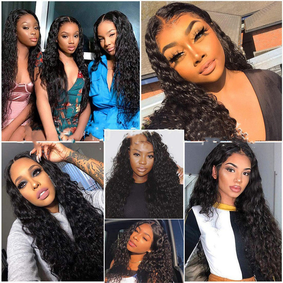 High Temperature Silk Hair Wigs for Ladies - Natural Long Curly Style