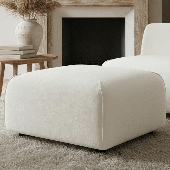 Plush Square Ottoman - Multi-Functional Extra Seating For Living Room