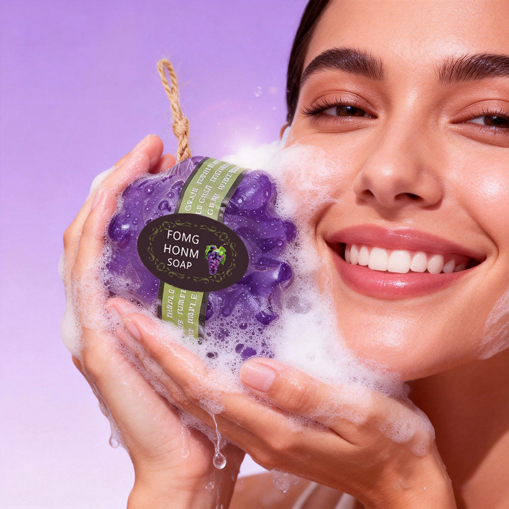 Purple Grape Fruit Soap 95g - Natural Body Care Bar for Skin Refreshment