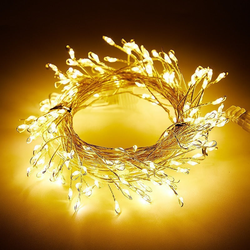 LED Christmas Light Chain Firecracker Copper Wire Decor 2m-9m Multicolor