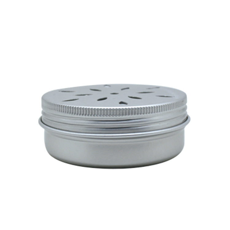 Aluminum Storage Box 60ml Natural Finish Circular Container Home Organizer