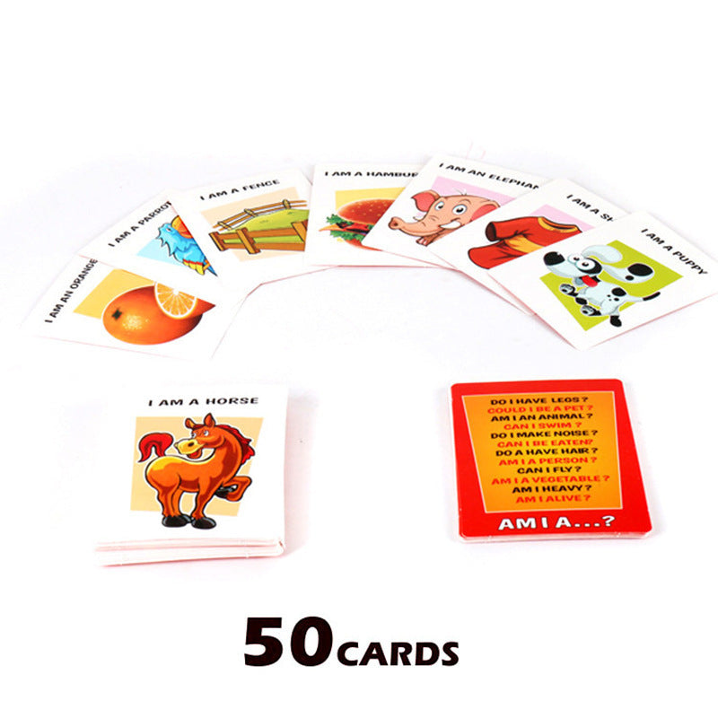 Guessing Card Game for Kids & Adults - Interactive What Am I? Board Game