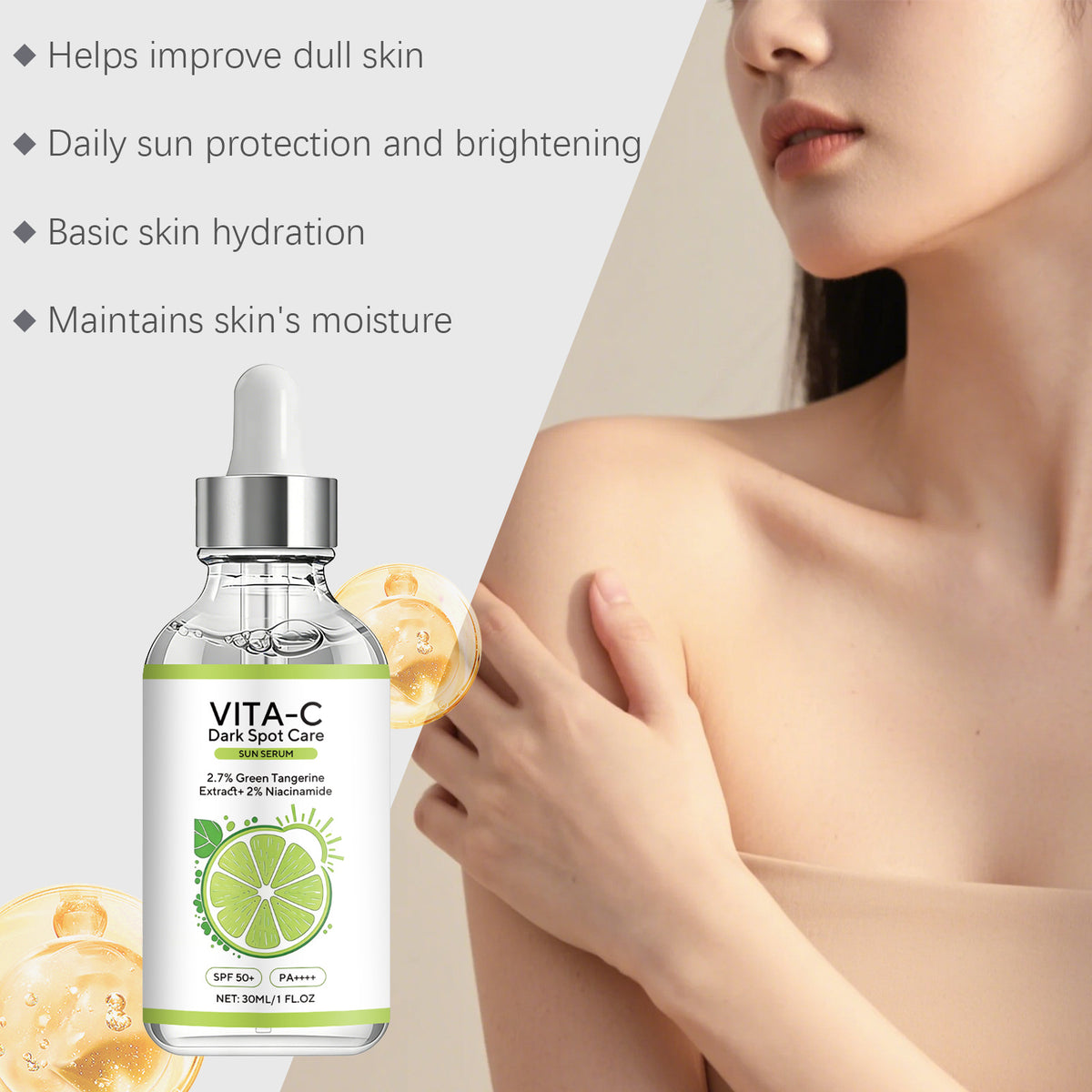Lime-Infused Brightening Sunscreen, 30ml - Skin Care with Vitamin C