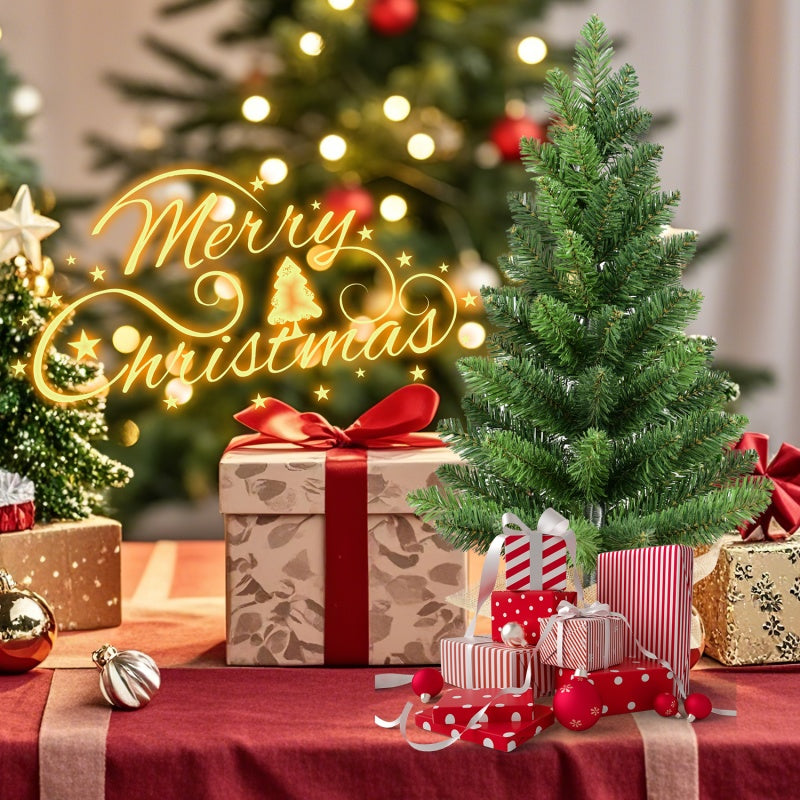 2ft PVC Desktop Christmas Tree - Set of 2