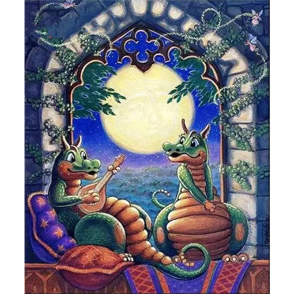 Diamond Painting Kit Cartoon Dragon Unicorn 5D Mosaic Art - Multiple Sizes & Styles