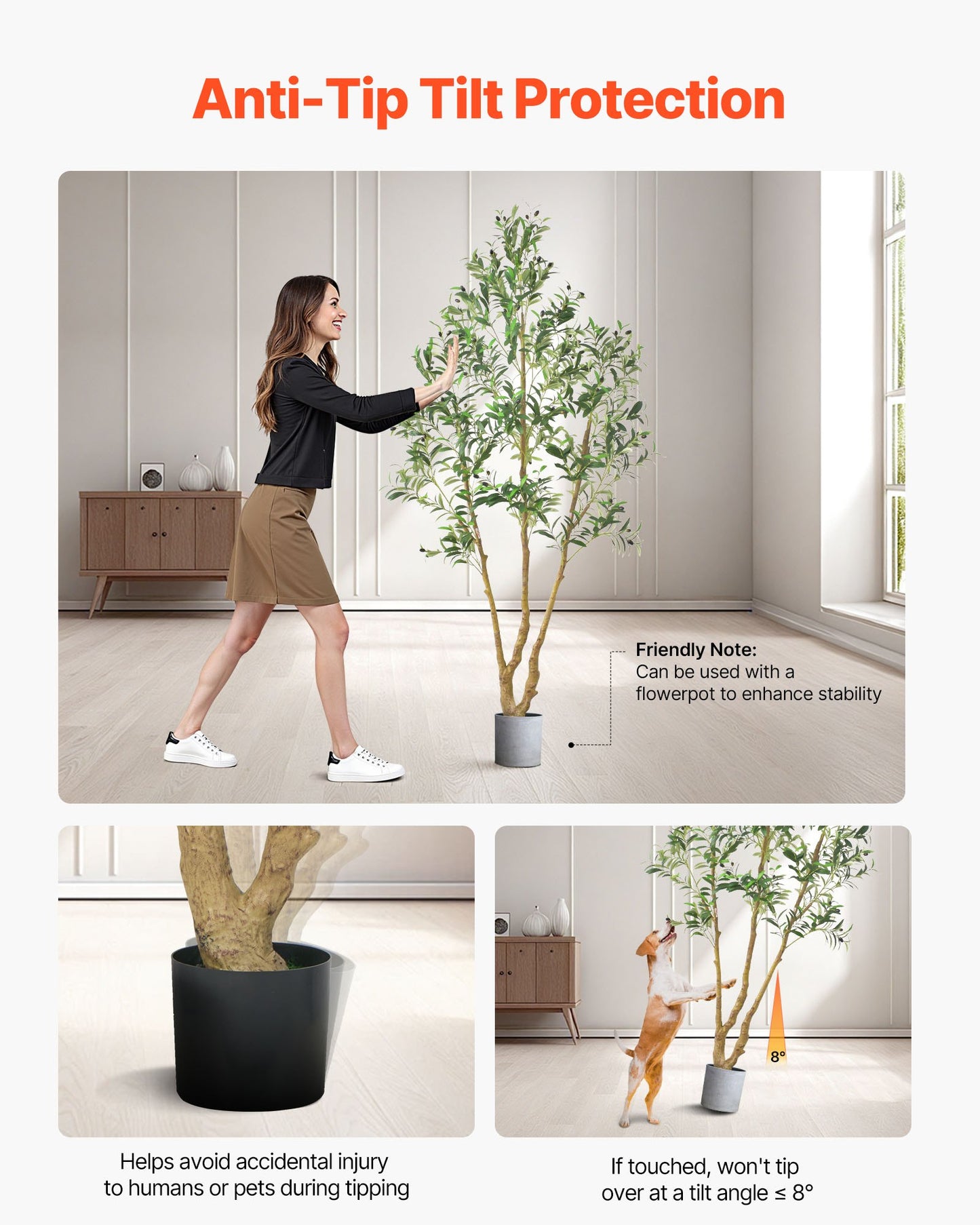 7FT Artificial Olive Tree with Black Pot - Realistic Faux Plant for Home & Office