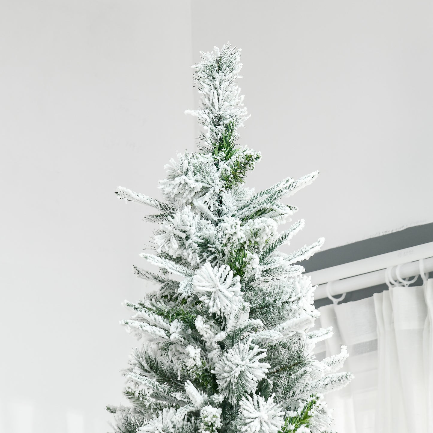 9ft Snow Flocked Pine Artificial Christmas Tree - Green