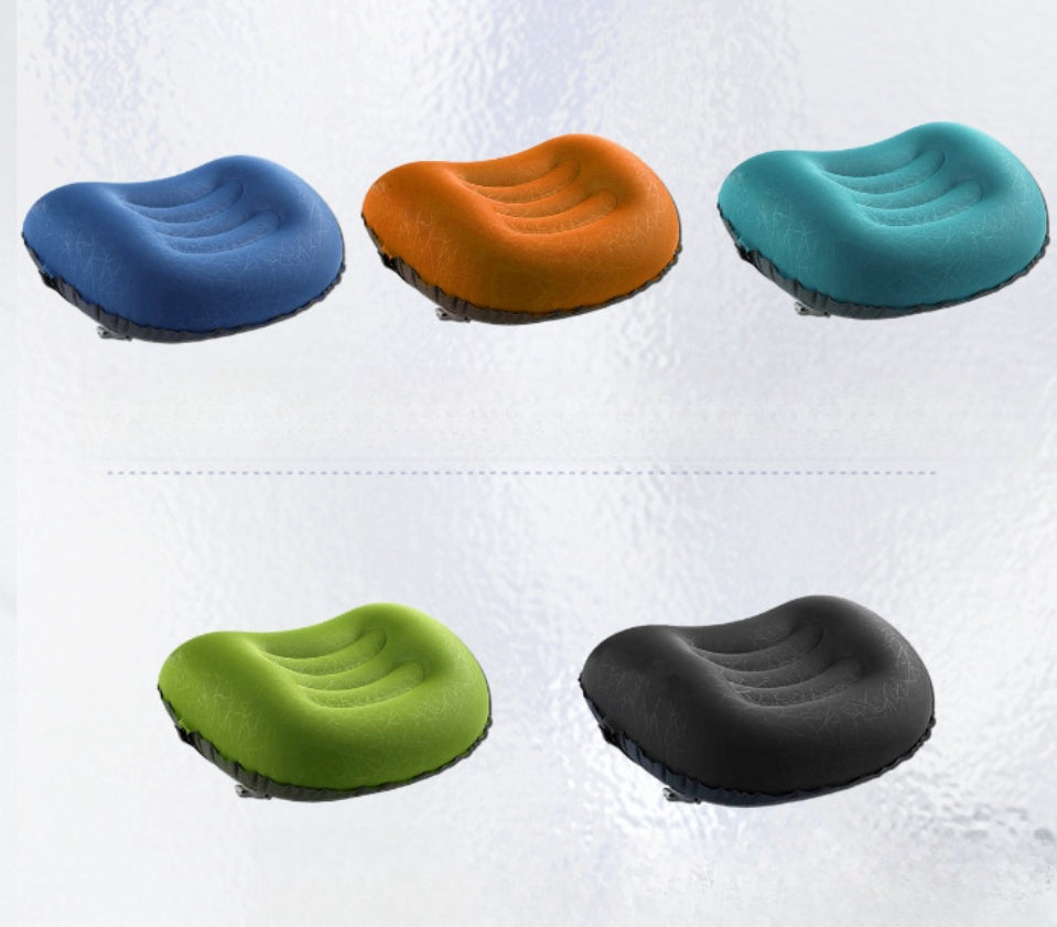 Inflatable Camping Pillow with Storage Bag - Outdoor Travel Pillow, Adjustable Size