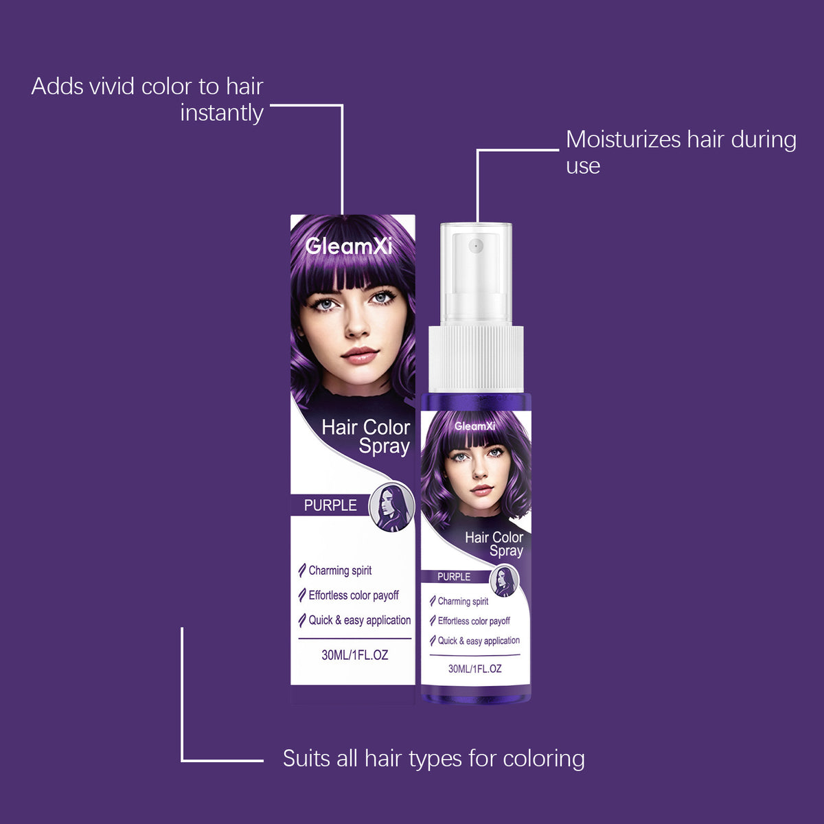 Hair Color Spray - Even Tone, 30ml Hair Styling & Beauty Tool