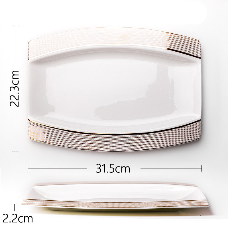 Nordic Style Bone China Dinnerware Set - Plates & Tableware for Home