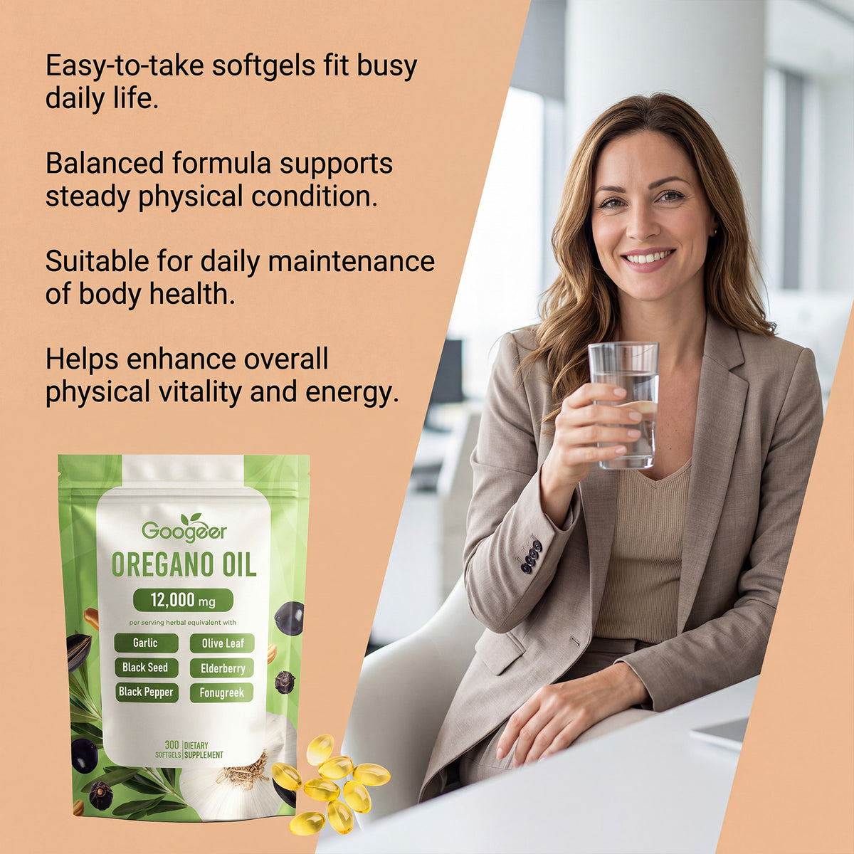 Oregano Oil Compound Softgels - 300 Capsules