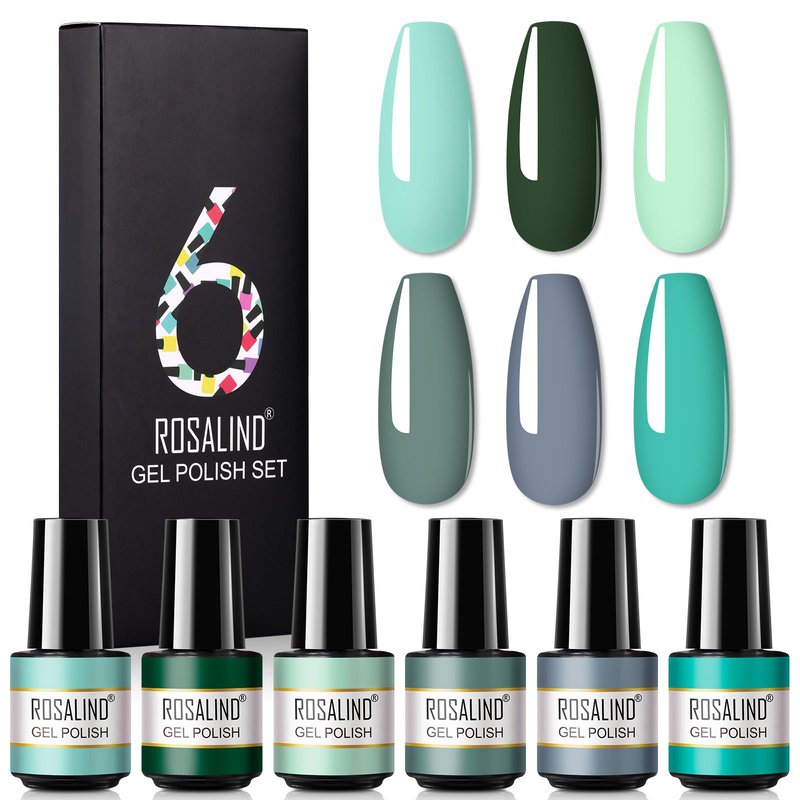 Glitter Nail Polish Set - 6 Piece Gel Kit