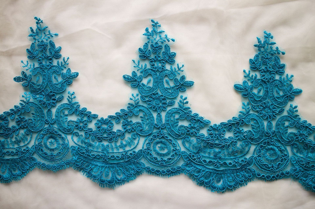 Wedding Lace Embroidery Sequin Fabric Accessories for DIY Crafts