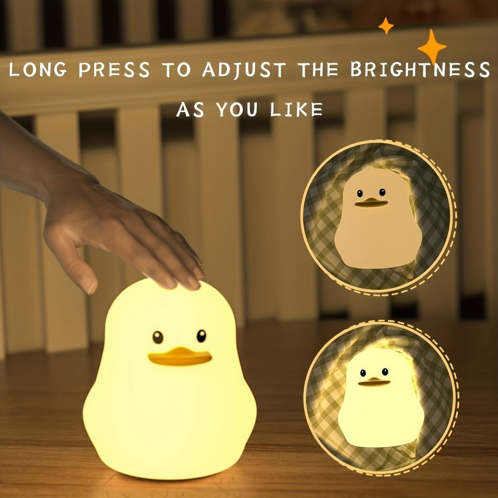 Cute Rainbow LED Night Light Silicone Touch Control USB Rechargeable Kids Gift