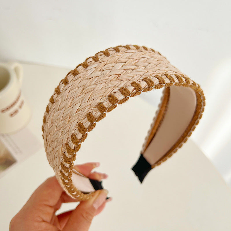 Bamboo Woven Wide Brim Hair Band – Bohemian Style