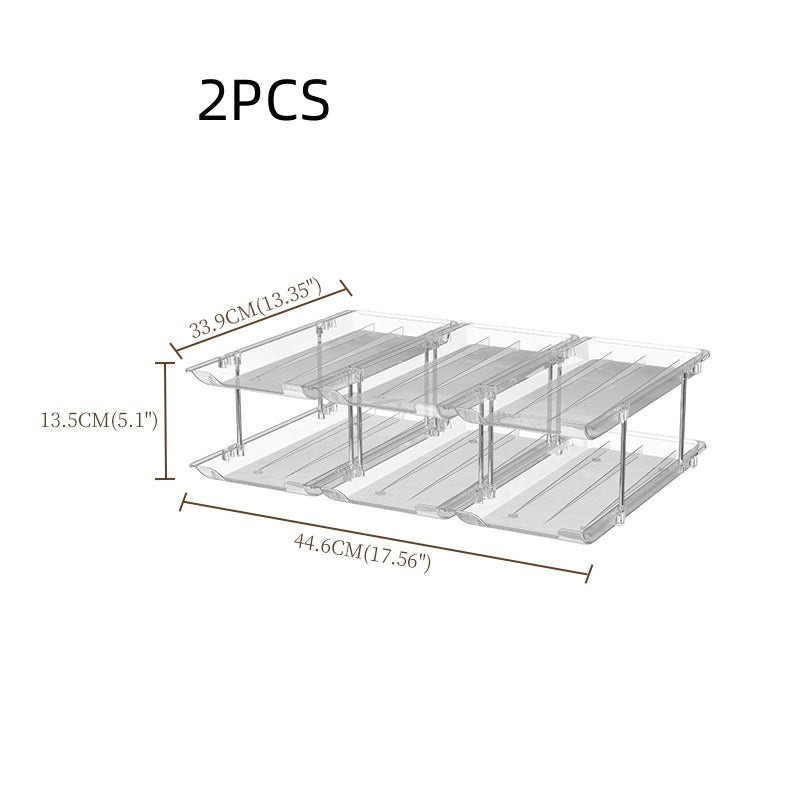 Household Transparent Multi-layer Stackable Can Storage Rack