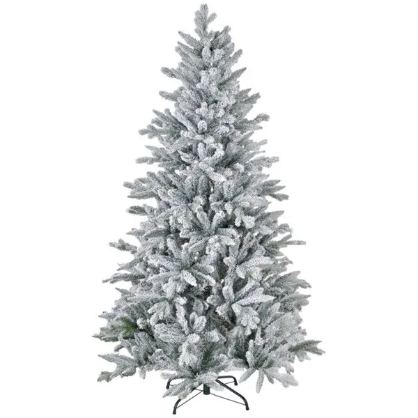 6ft Snow Flocked Christmas Tree with Metal Base