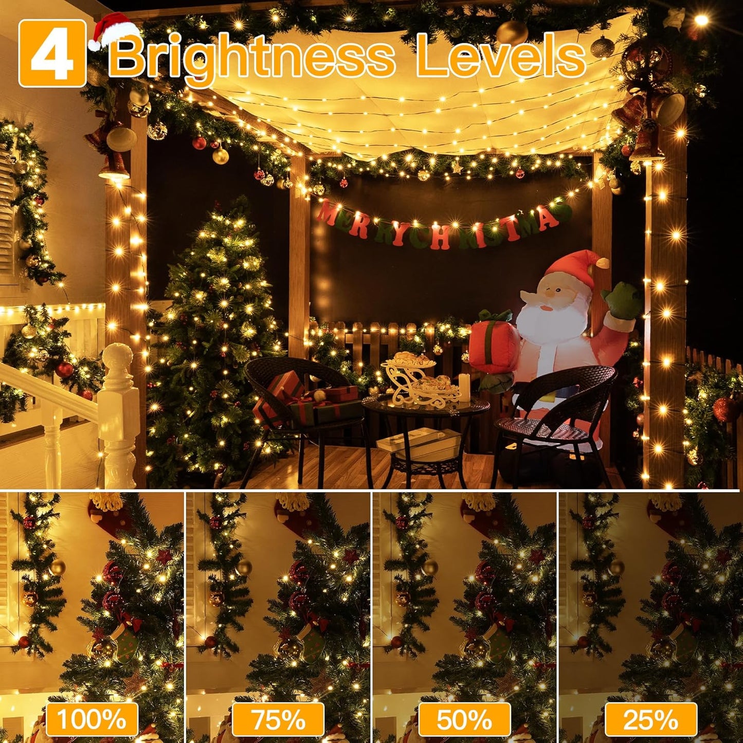 10m Waterproof LED String Lights for Indoor & Outdoor Decor - Multiple Modes