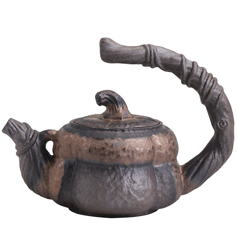 Handmade Ceramic Teapot with Pumpkin Style - 260ml Kung Fu Tea Maker