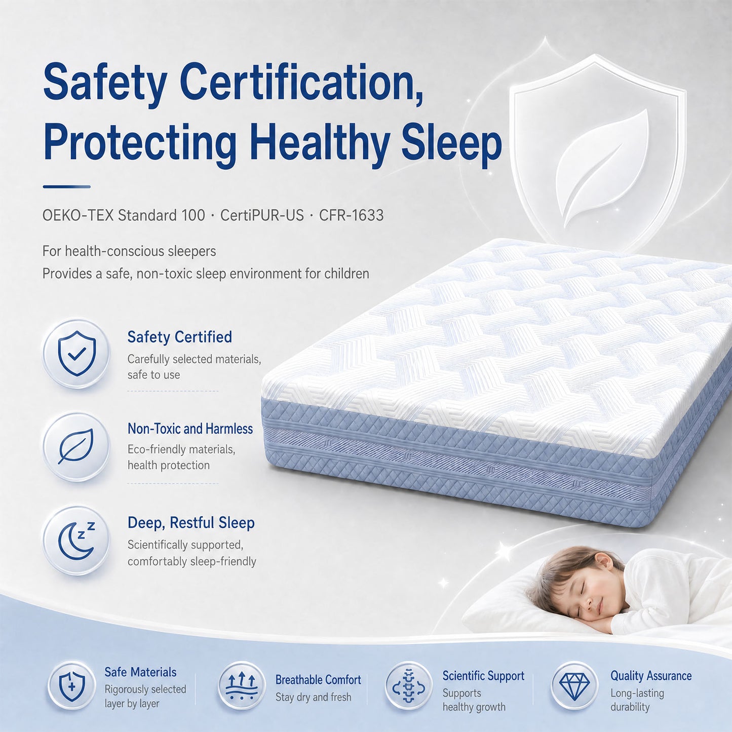 10-Inch Queen Size Medium Firm Memory Foam Mattress