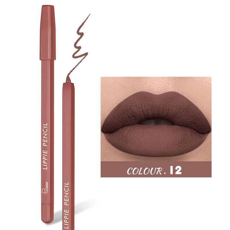 Waterproof Lipstick Pen Lip Liner No Stain Matte Lip Makeup 2g Multiple Colors